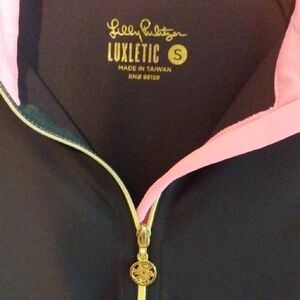Lilly Pulitzer Luxletic Black and Pink Jacket